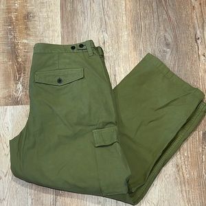 Madewell Garment-Dyed Low-Slung Straight Cargo surplus military Pants- Size 31
